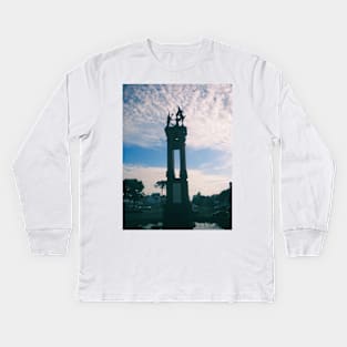 Statue in a fountain Kids Long Sleeve T-Shirt